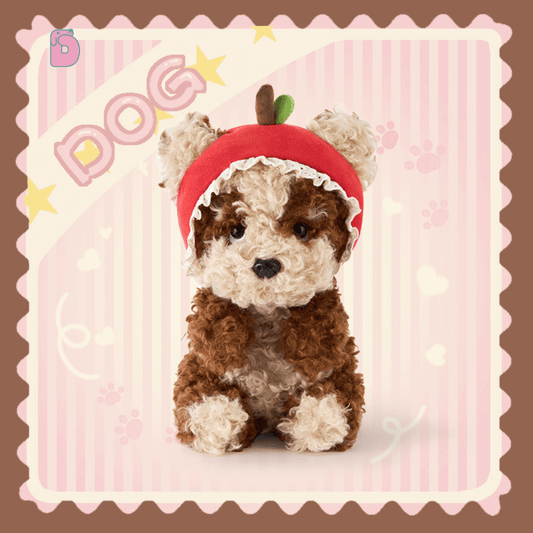 Duoai Retro Dog Plush Toy β Cute Healing Companion Gift (Sitting 11" / Lying 13.8")