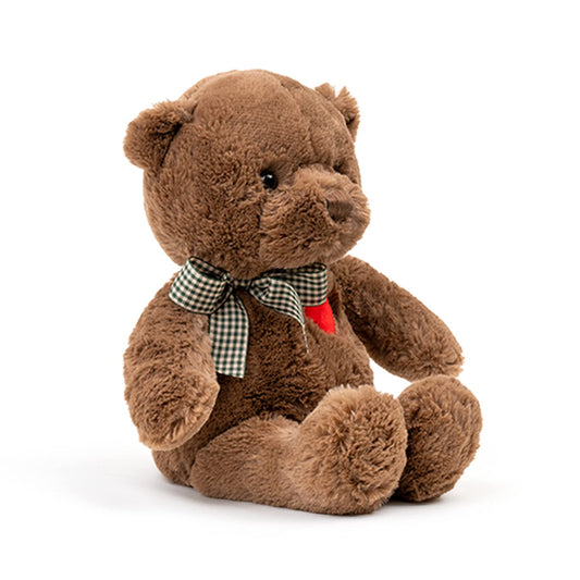 🧸 Duoai Teddy Bear with Heart – 11.4" & 15" Cute Brown Plush Stuffed Animal, Soft Valentine Gift for Girlfriend, Boyfriend & Kids - Duoai Plush