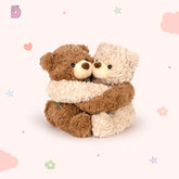 Duoai Hugging Couple Teddy Bears – Buttoned Together Plush Gift Set (11.8") Duoai Plush