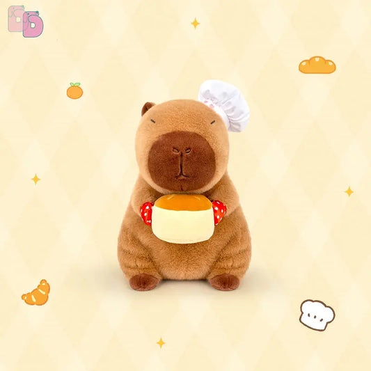 Duoai Capybara Cake Chef Plush β 8.7in & 13in Sitting Toy Duoai Plush