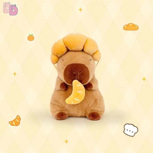 Duoai Capybara Croissant Queen Plush β 8.7in & 13in Sitting Toy - Duoai Plush