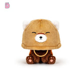 Duoai Red Panda Plush – 4.7" Desk Buddy with Cute Hoodie (Strawberry, Ghost, Apple & Paper Bag Duoai Plush