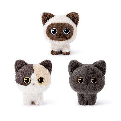 Duoai Original Standing Kitten Plush – Cute Bedroom Decor Cat Doll Collection