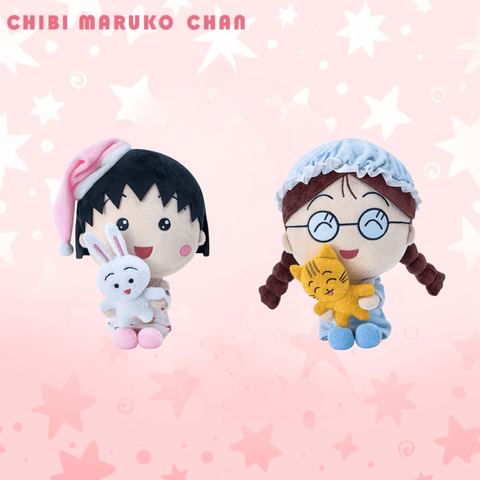 Duoai Official Chibi Maruko-chan Pajama Plush Doll – 10in Cute Anime Gift Toy
