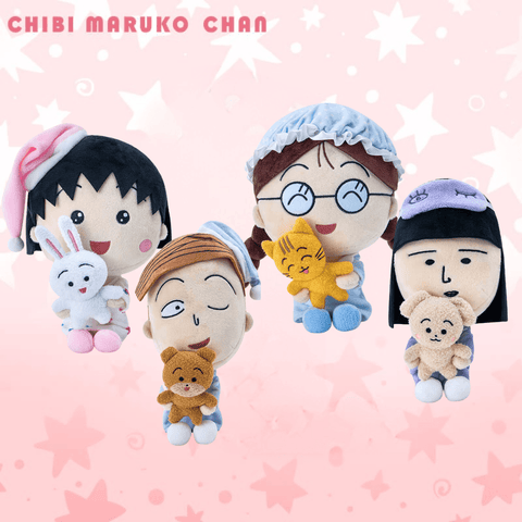 Duoai Official Chibi Maruko-chan Pajama Plush Doll – 10in Cute Anime Gift Toy
