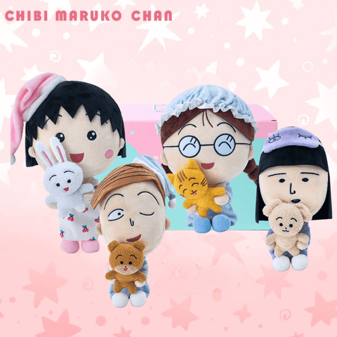 Duoai Official Chibi Maruko-chan Pajama Plush Doll – 10in Cute Anime Gift Toy