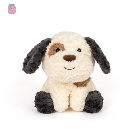 Duoai Sitting Dalmatian Plush Toy – 3 Sizes with Gift Box (Gray & Brown) Duoai Plush