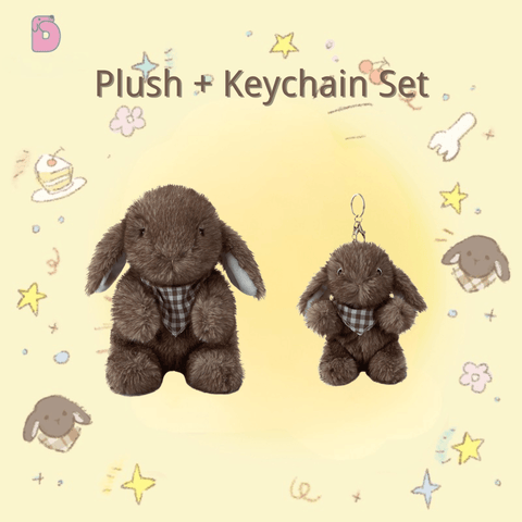 Duoai Original Mituer Bunny Plush Toy – Cute Healing Rabbit Doll & Plush Keychain Gift for Kids and Adults