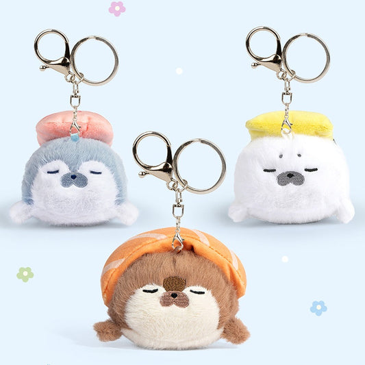 🎐 Duoai Sushi Otter Keychain – 11cm Plush Charm for Bags & Gifts (1pc / 3pc Gift Box) Duoai Plush