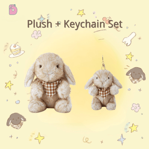 Duoai Original Mituer Bunny Plush Toy – Cute Healing Rabbit Doll & Plush Keychain Gift for Kids and Adults