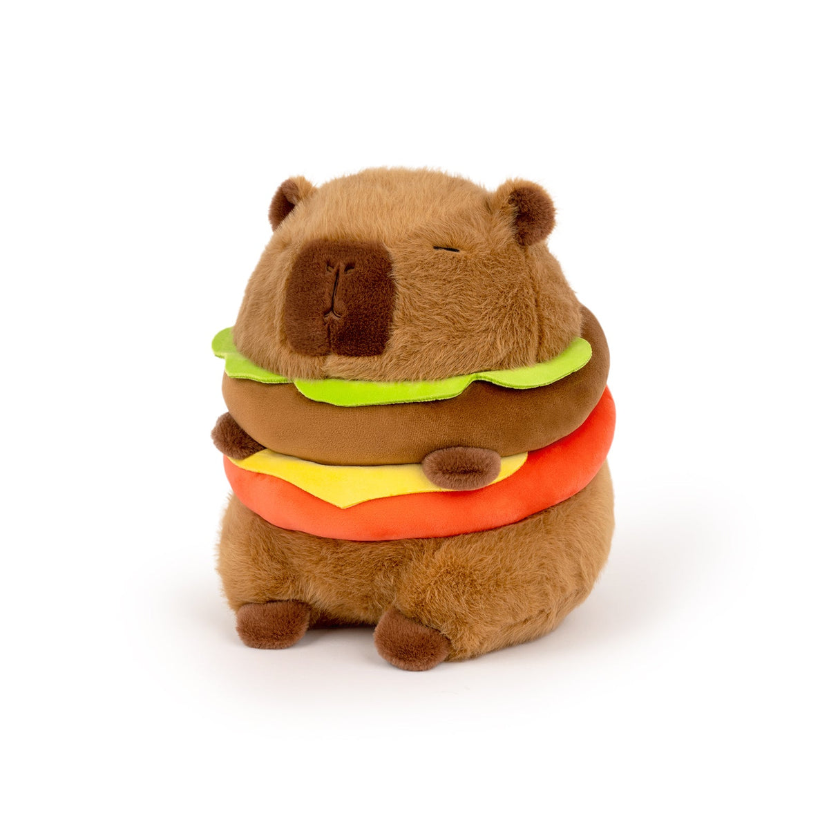 Duoai Capybara Plush Toy – 9 Inch Soft Stuffed Animal with Adorable Burger Backpack, Perfect Gift for Kids, Boys & Girls Duoai Plush
