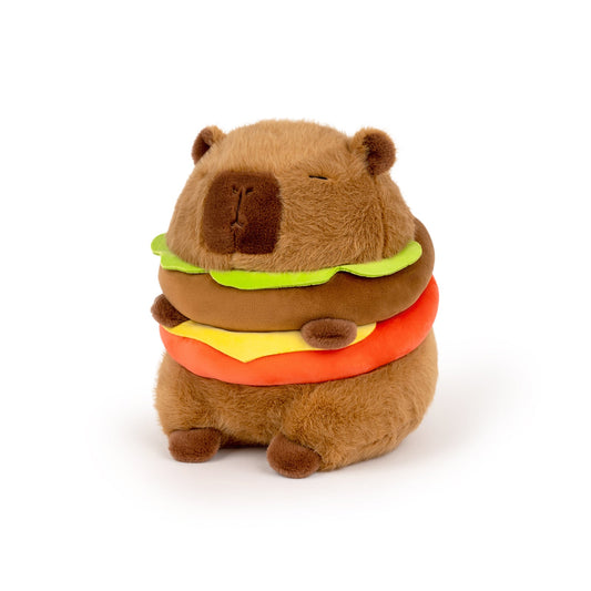 Duoai Capybara Plush Toy – 9 Inch Soft Stuffed Animal with Adorable Burger Backpack, Perfect Gift for Kids, Boys & Girls Duoai Plush