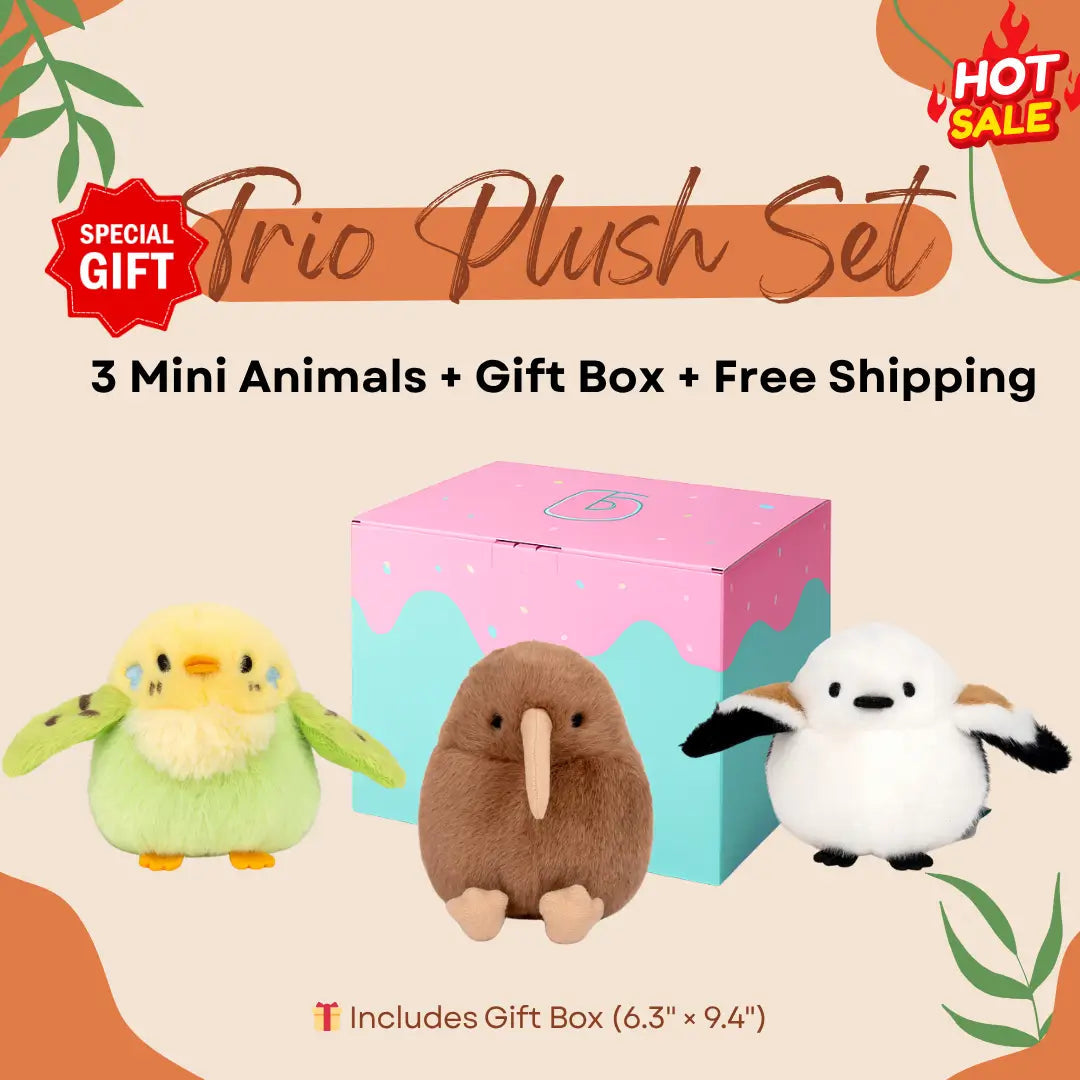 Duoai 3-Piece Bird Plush Gift Set – Mini Cute Birds in Gift Box ($29.99 Bundle) Duoai Plush