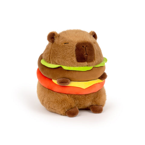 Duoai Capybara Plush Toy – 9 Inch Soft Stuffed Animal with Adorable Burger Backpack, Perfect Gift for Kids, Boys & Girls Duoai Plush