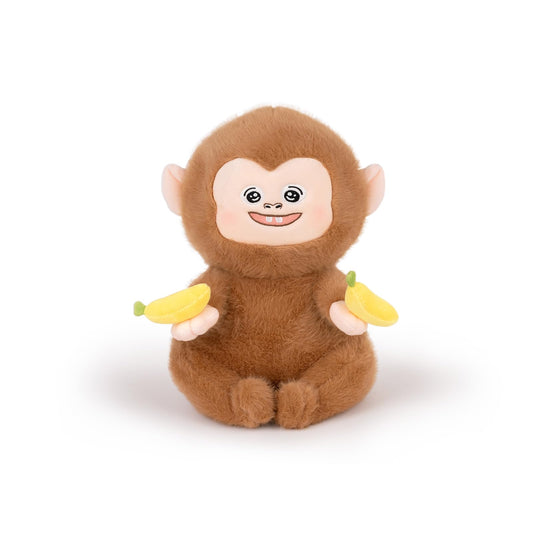Duoai Cute Monkey Plush – 10.5" Soft Stuffed Animal with Banana for Kids - Duoai Plush