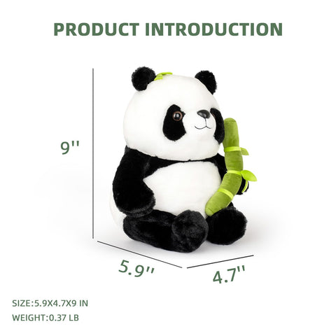 🐼 Duoai Panda Plush – 9"/13.7" Black & White Stuffed Animal Toy Duoai Plush
