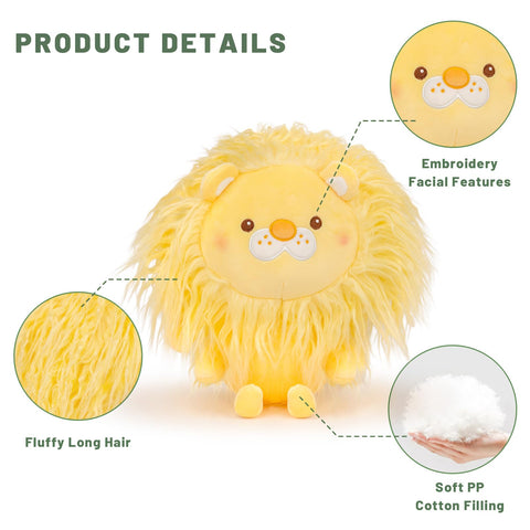 🦁 Duoai Lion Stuffed Animal – 8" Cute Yellow Plush Toy | Small Stuffed Lioness Gift for Kids, Babies & Animal Lovers Duoai Plush