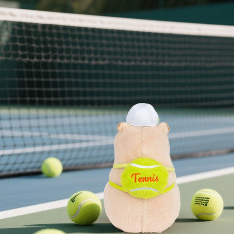 🐾Duoai Capybara Stuffed Animal – 9" Cute Brown Plush with Tennis Backpack | Perfect Gift for Kids Duoai Plush