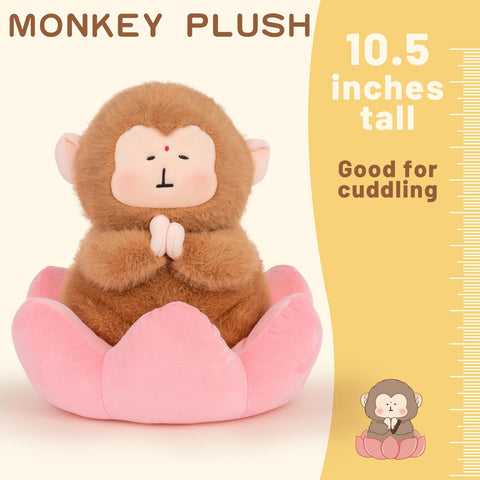 Duoai Cute Monkey Plush – 10.5" Soft Stuffed Animal with Banana for Kids - Duoai Plush