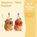 2 Porte-clés Capybara En Peluche Kawaii | Doudou Animal Mignon Pour Sac, Clés, Cadeau D'anniversaire Enfant - 8