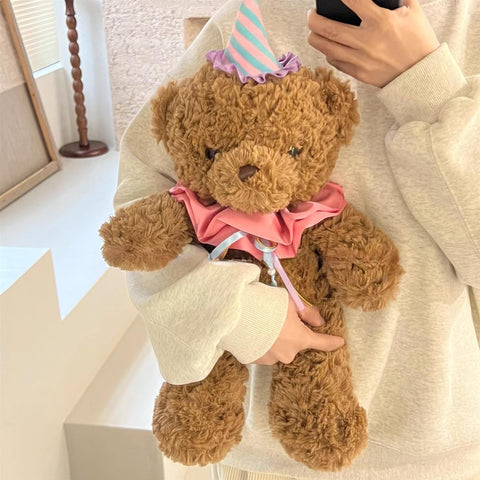 🧸 Duoai Stuffed Teddy Bear – 12'' Plush Toy with Hat | Cute Gift for Kids, Babies, Girlfriend & Mom - Duoai Plush