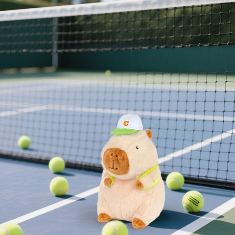 🐾Duoai Capybara Stuffed Animal – 9" Cute Brown Plush with Tennis Backpack | Perfect Gift for Kids - Duoai Plush