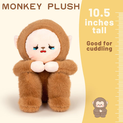 Duoai Cute Monkey Plush – 10.5" Soft Stuffed Animal with Banana for Kids - Duoai Plush