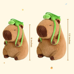 🐾 Duoai Capybara Plush – 9" & 13" Kawaii Soft Stuffed Animal with Turtle Backpack | Perfect Gift for Kids, Boys, Girls & Adults - Duoai Plush