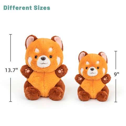 Duoai Red Panda Plush – Choose Round or Smiling Eyes, 9" & 13.7" Sizes Duoai Plush