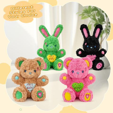 Duoai 11.8'' Green Bunny Plush – Soft Candy Rabbit Stuffed Animal Toy Gift for Kids Room Decor - Duoai Plush