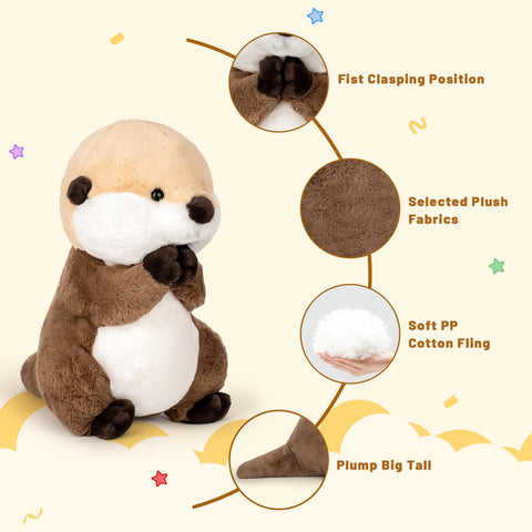🦦 Duoai Otter Plush – 9.8"/15.7" Sea Otter Stuffed Animal in 2 Sizes of Cuteness! - Duoai Plush