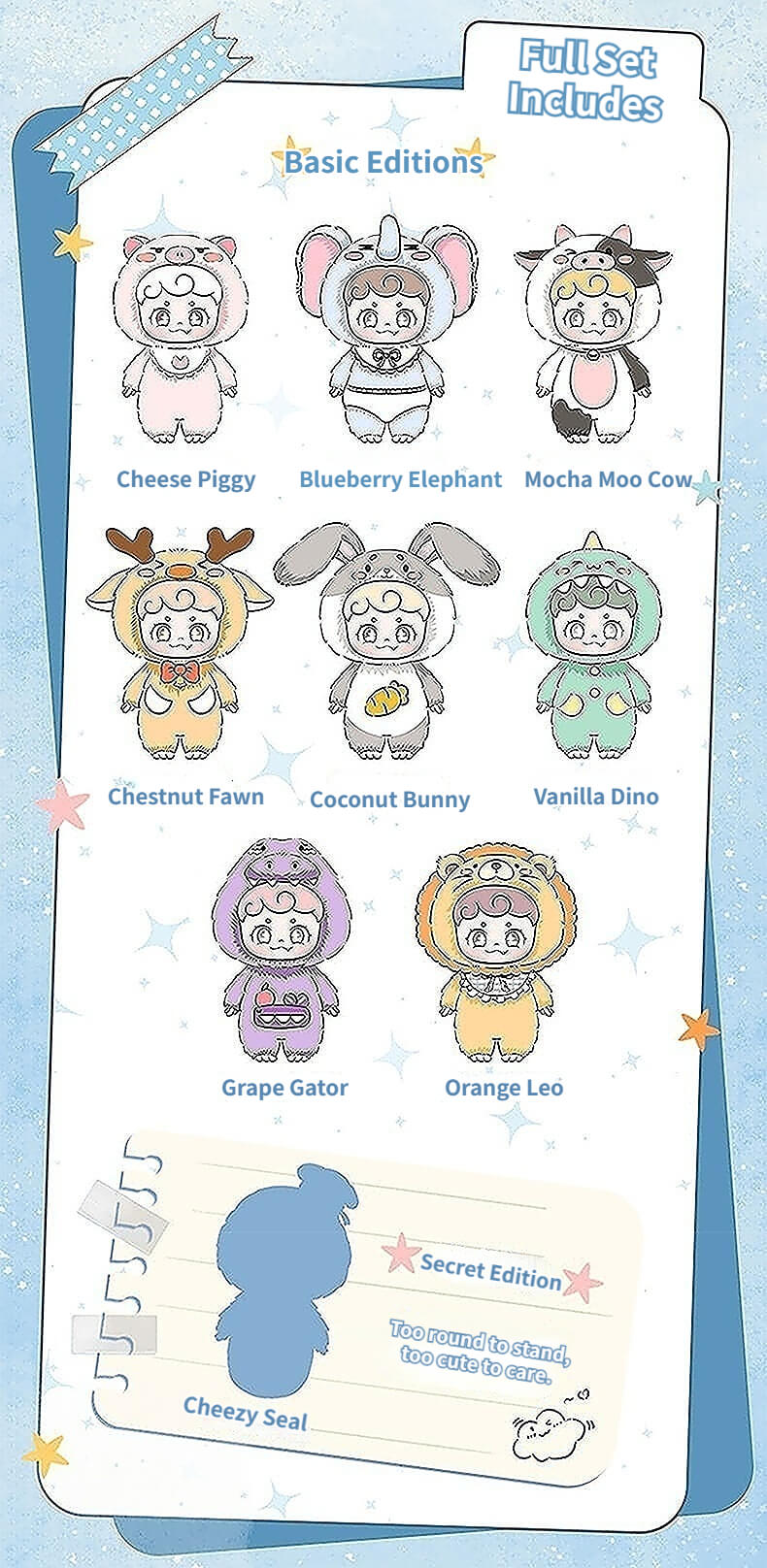 Yunyoo Dreamy Plush & Vinyl Blind Box – Cute Girl Figurines & Desk Charms Duoai Plush