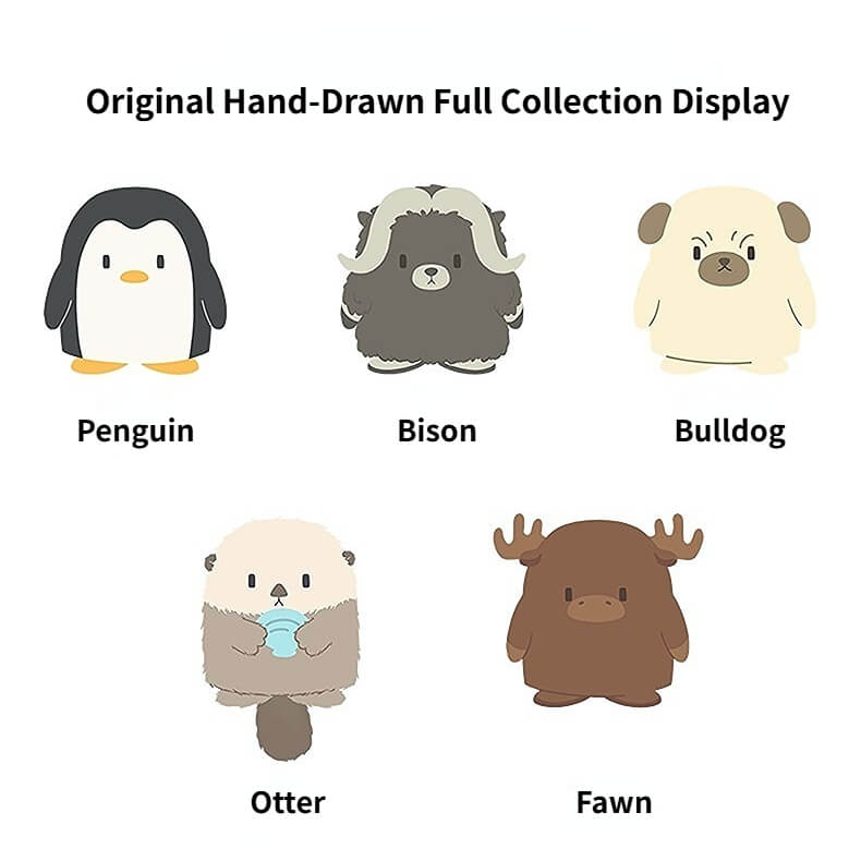 Duoai Beanie Plush Hand Puppets – Otter, Penguin & Friends (10cm Desk Companions) Duoai Plush