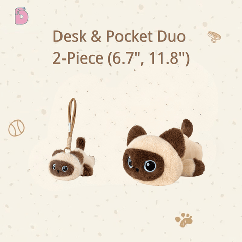 Duoai Original Cat Plush – Black, Calico & Siamese Gifts
