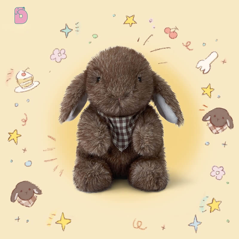Duoai Original Mituer Bunny Plush Toy – Cute Healing Rabbit Doll & Plush Keychain Gift for Kids and Adults