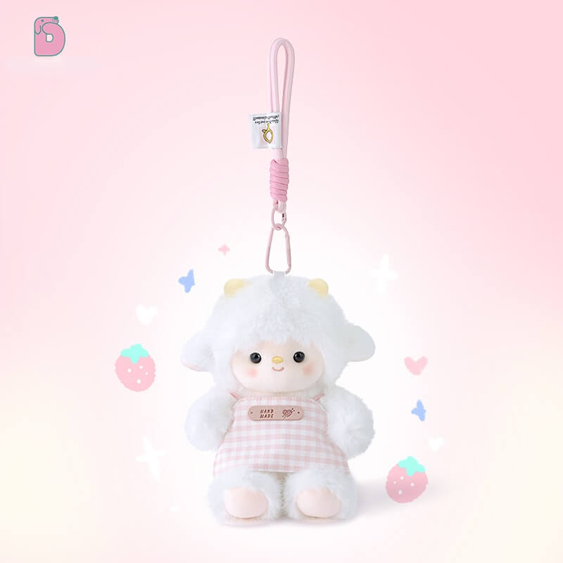 Duoai Angel Sheep Keychain Plush – 7.9" Cute Mini Hanging Lamb Toy for Desk, Study & Gift, Original Blue & Pink Sheep Plush Duoai Plush