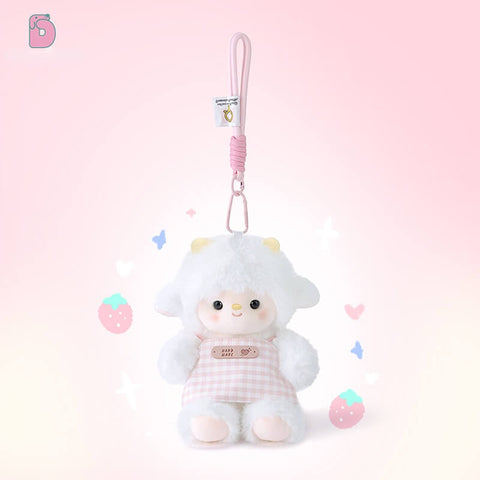 Duoai Angel Sheep Keychain Plush – 7.9" Cute Mini Hanging Lamb Toy for Desk, Study & Gift, Original Blue & Pink Sheep Plush Duoai Plush