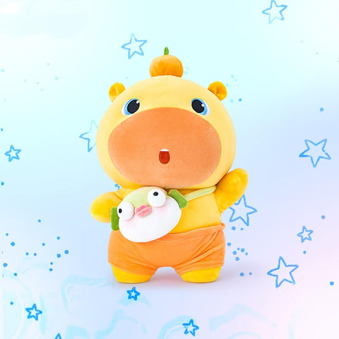 Duoai × Capybara Lulu Pufferfish Bag Plush – Adorable Capybara Gift