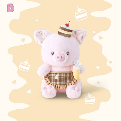 Duoai Original PINKY PIG SERIES Plush Toy – Soft Baker, Pastry Chef & Chef Pig Doll