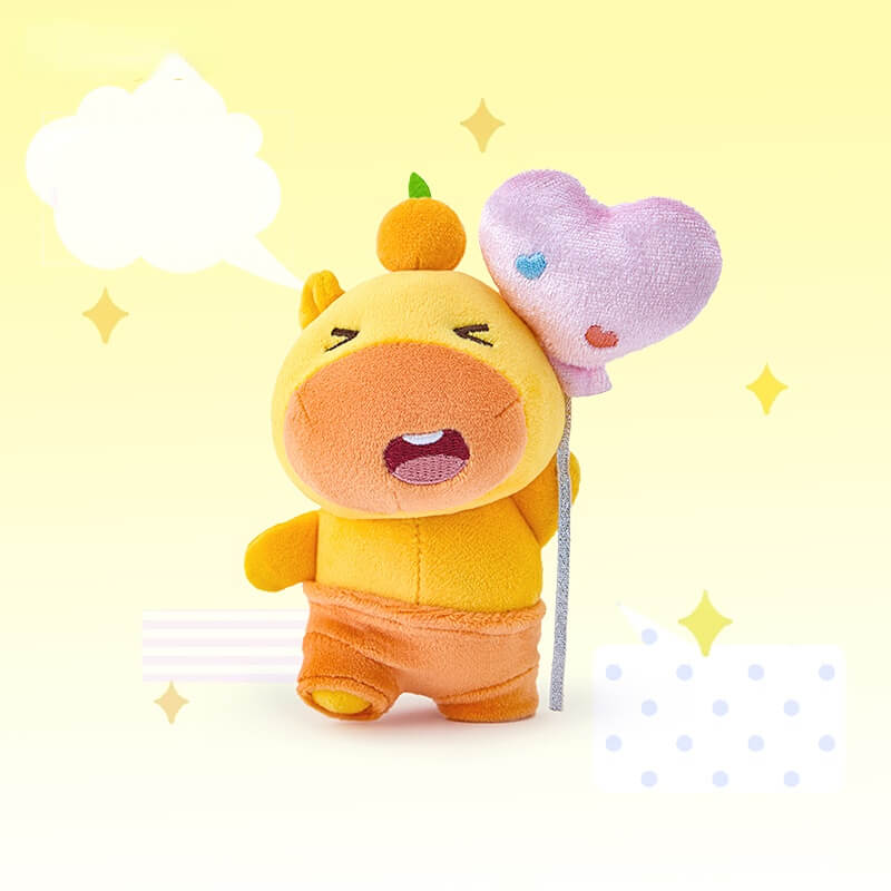 Duoai x Capybara Lulu Balloon Plush Keychain – Cute Bag Charm Gift Toy