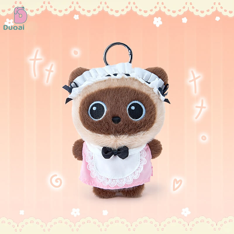 Duoai Original Standing Cat Plush Keychain – Kawaii Cat Bag Charm Cute Gift Collection