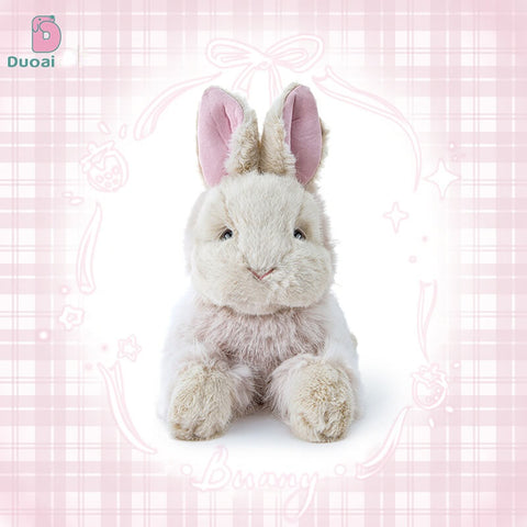 Duoai Realistic Sitting Bunny Plush – Soft Lifelike Rabbit Stuffed Animal Gift