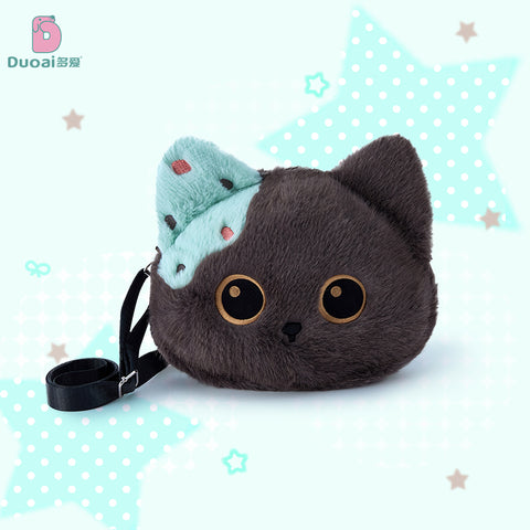 Duoai Original Cat Plush Crossbody Bag – Kawaii Cat Shoulder Bag Cute Plush Purse Collection