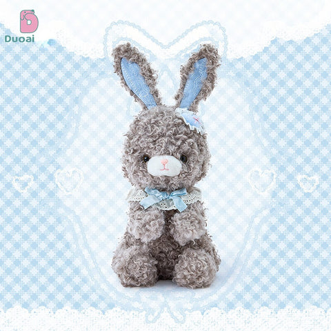 Duoai Original Curly Bunny Plush Collection – Kawaii Bunny Stuffed Animal & Keychain Cute Gift Collection