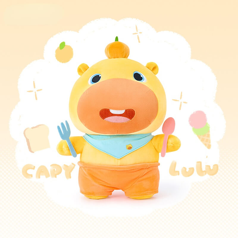 Duoai x Capybara Lulu Fork Style Plush Doll – Cute Healing Stuffed Animal Birthday Gift