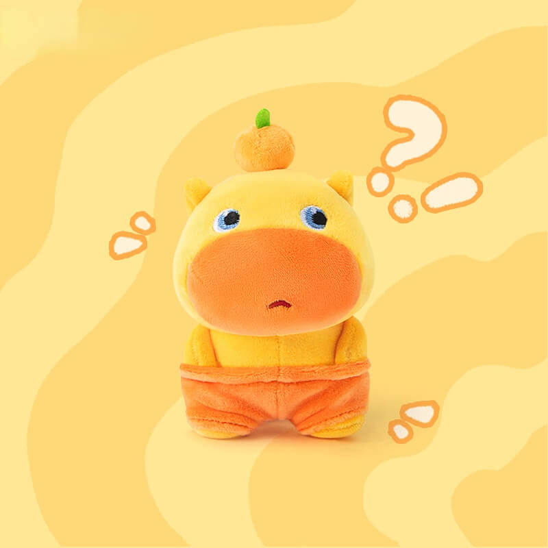 Duoai × Capybara Lulu Sassy Plush Keychain – Cute Bag Charm Kawaii Gift Collection