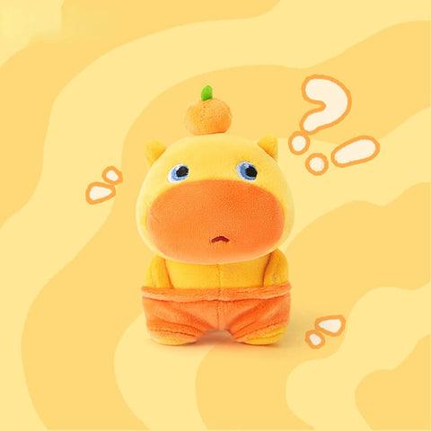 Duoai × Capybara Lulu Sassy Plush Keychain – Cute Bag Charm Kawaii Gift Collection