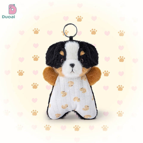 Duoai Original Bean Bag Fluffy Puppy Keychain – Cute Dog Bag Charm Kawaii Gift Collection