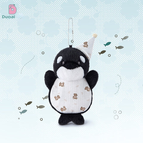 Duoai Original Bean Bag Whale Plush Keychain – Cute Ocean Animal Bag Charm Kawaii Gift Collection