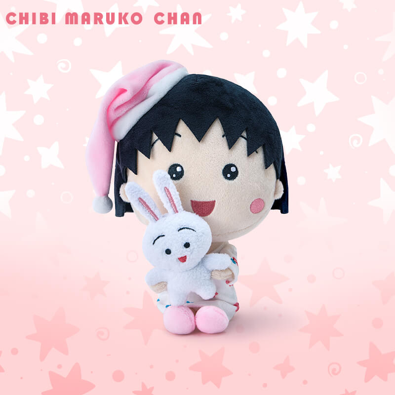 Duoai Official Chibi Maruko-chan Pajama Plush Doll – 10in Cute Anime Gift Toy